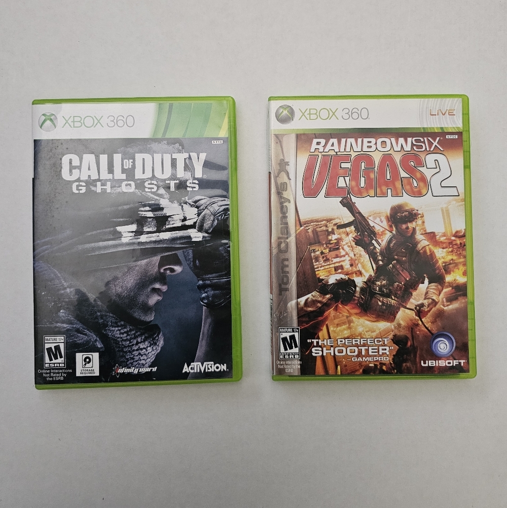 Call of Duty: Ghosts and Rainbow Six Vegas 2 Xbox 360 Game Bundle